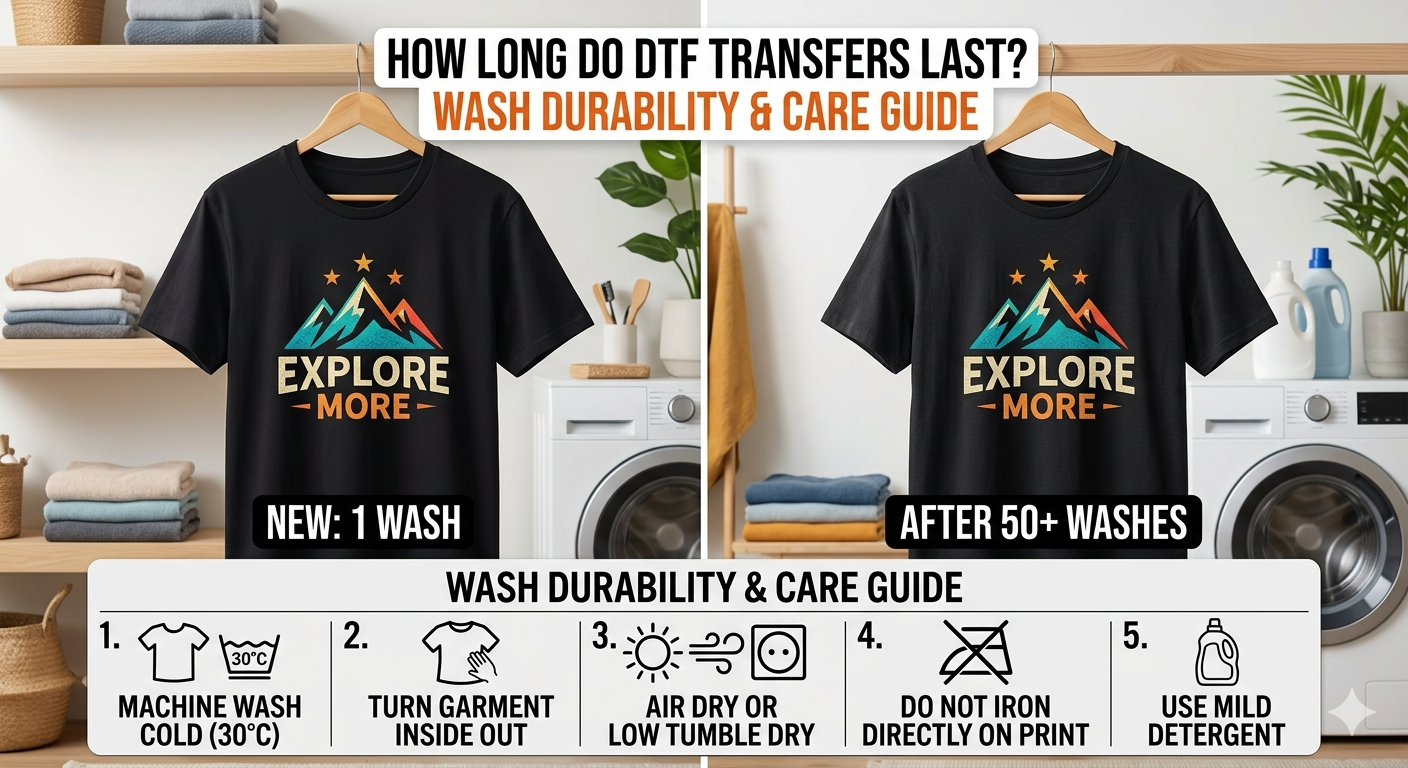 How Long Do DTF Transfers Last? Wash Durability & Care Guide